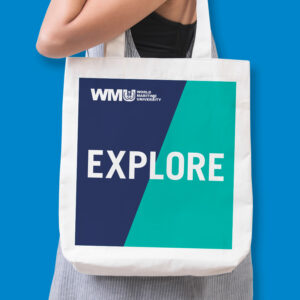 World Maritime University branded tote bag