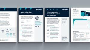 INCOPRO data sheets demonstrating the brand design system