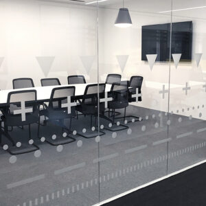 INCOPRO interior design office graphics demonstrating the brand design system