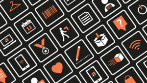 Showcase of Collect Plus graphic icons in the brand style.