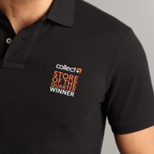 Collect Plus branded polo shirt