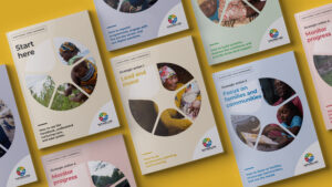 World Health Organisation: PMNCH Nurturing Care, handbook cover designs following the brand design system and guidelines